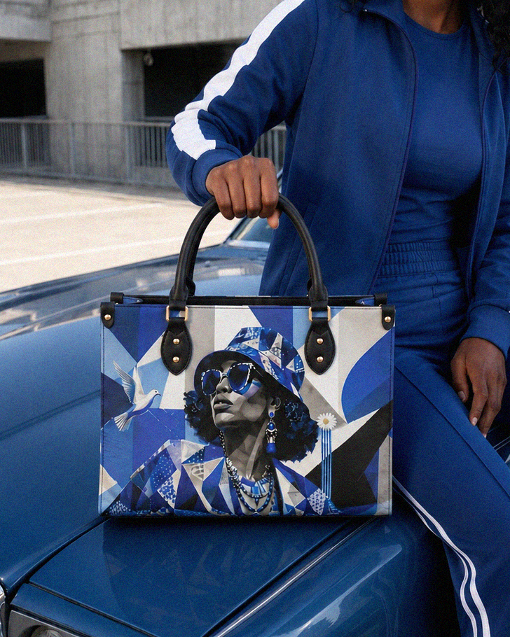 Sapphire Dove Premium Leather Handbag QR0HH214