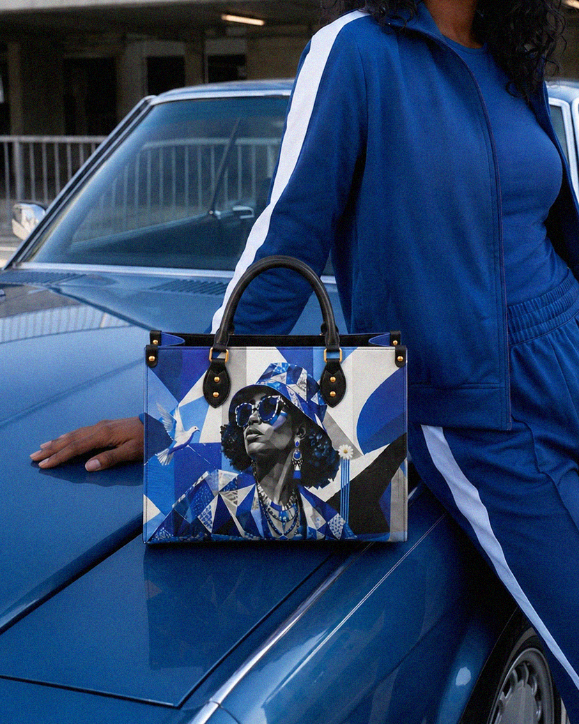 Sapphire Dove Premium Leather Handbag QR0HH214