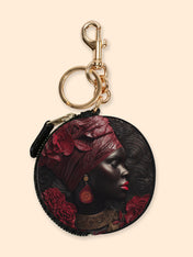 African Ardor Circular Coin Pouch Bag Charm QR0XD534