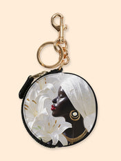 African Aureole Circular Coin Pouch Bag Charm QR0XD532