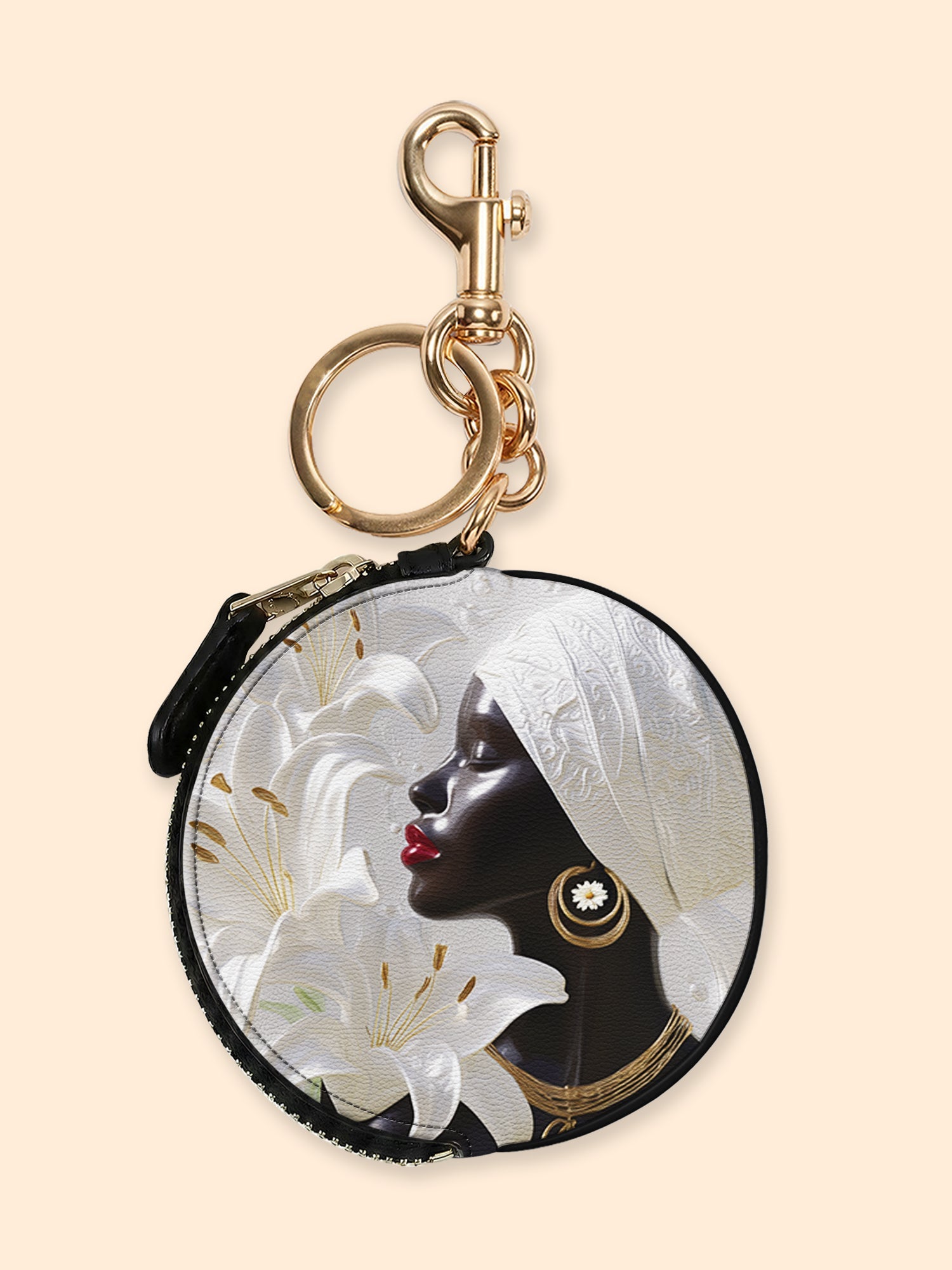 🎁 African Aureole Circular Coin Pouch Bag Charm QR0XD532 (100% off)