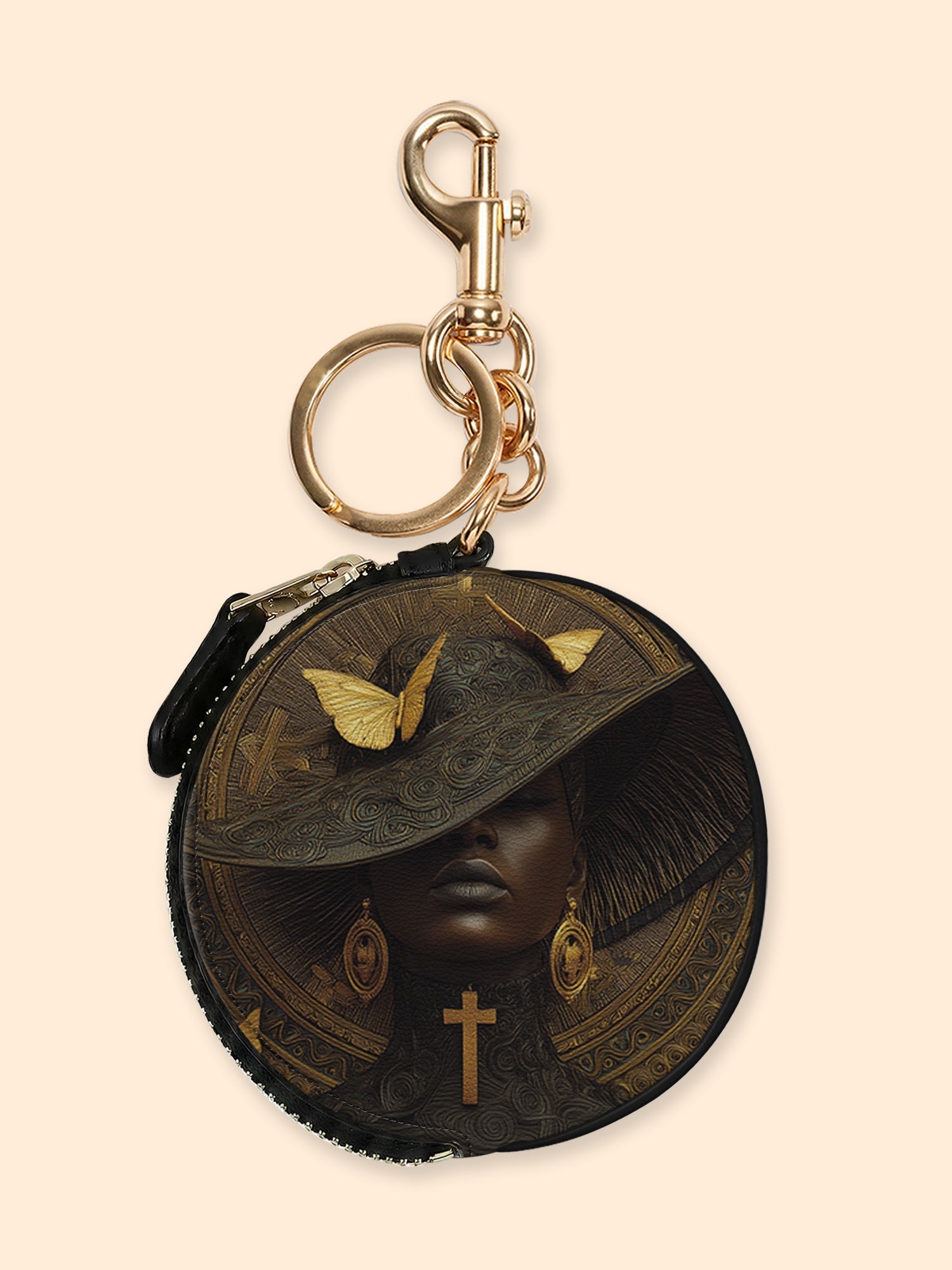 🎁 Ancestral Hymn Circular Coin Pouch Bag Charm QR0XD683 (100% off)