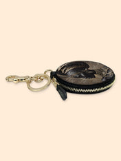 Althea Gold Circular Coin Pouch Bag Charm QR0XD567