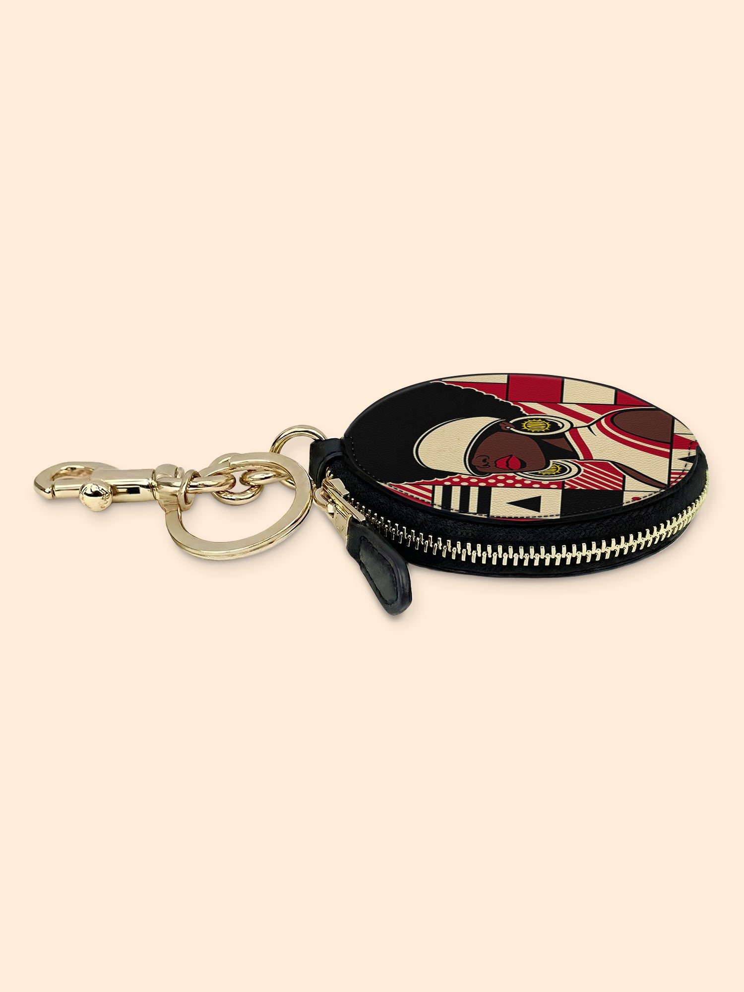 Echoes of Excellence Circular Coin Pouch Bag Charm QR0XD600