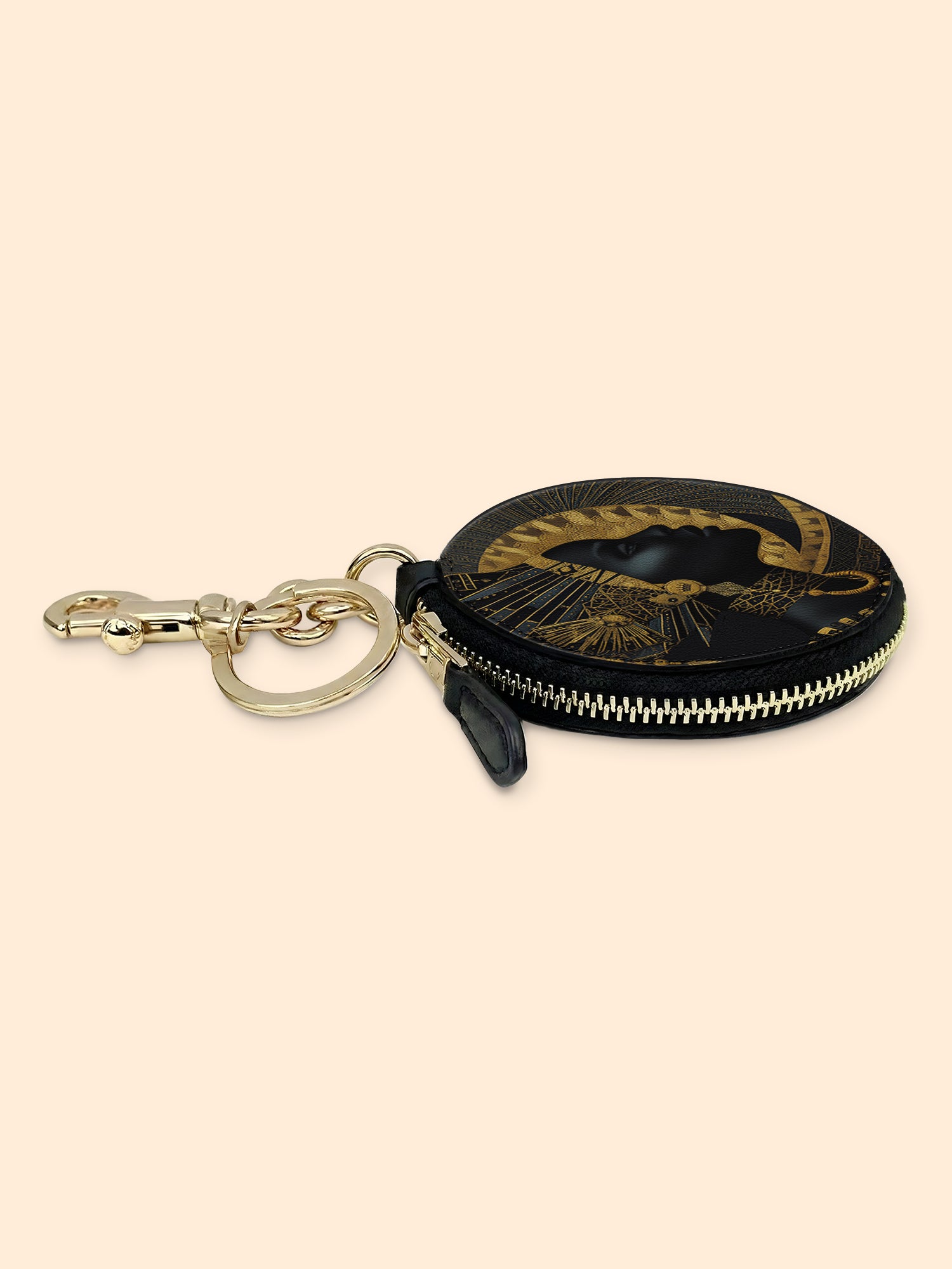 Ebon Halo Circular Coin Pouch Bag Charm QR0XD079