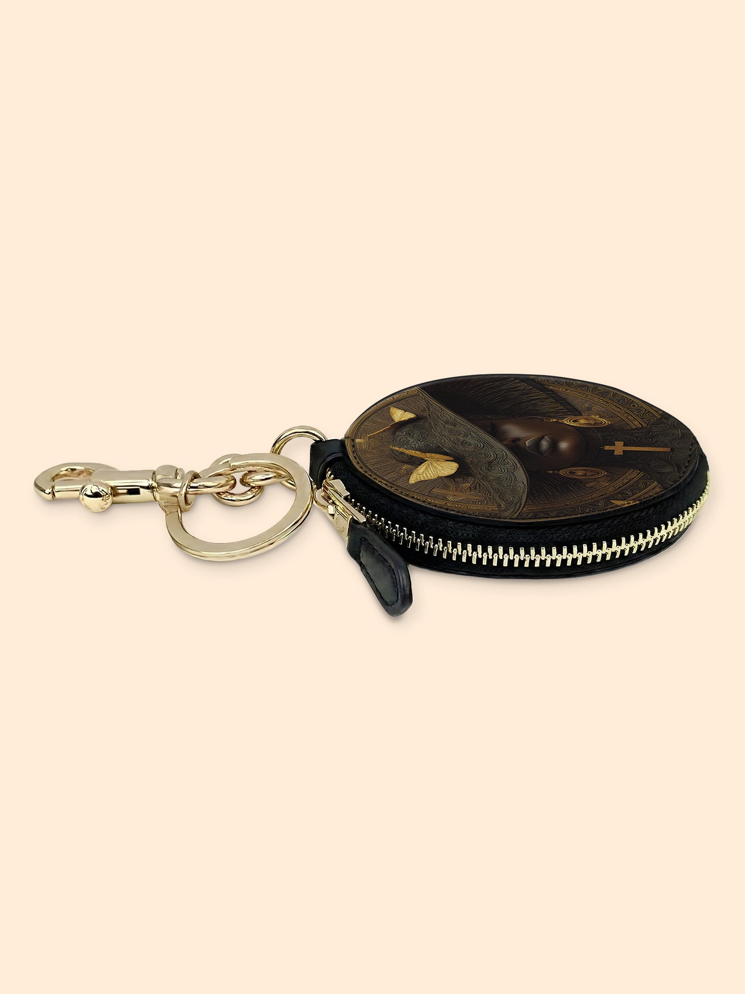 Ancestral Hymn Circular Coin Pouch Bag Charm QR0XD683