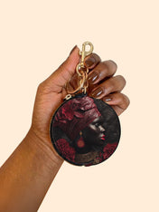 African Ardor Circular Coin Pouch Bag Charm QR0XD534