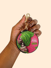 Divine Green Circular Coin Pouch Bag Charm QR0TD705
