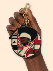 Echoes of Excellence Circular Coin Pouch Bag Charm QR0XD600