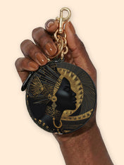 Ebon Halo Circular Coin Pouch Bag Charm QR0XD079