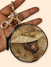 Royal Praise Circular Coin Pouch Bag Charm QR0XD685