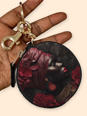 African Ardor Circular Coin Pouch Bag Charm QR0XD534