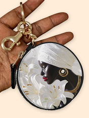 African Aureole Circular Coin Pouch Bag Charm QR0XD532