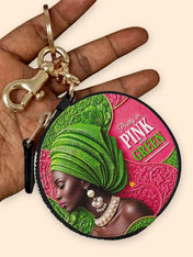 Divine Green Circular Coin Pouch Bag Charm QR0TD705