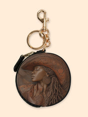 Cowgirl Vibes Circular Coin Pouch Bag Charm QR0TD301