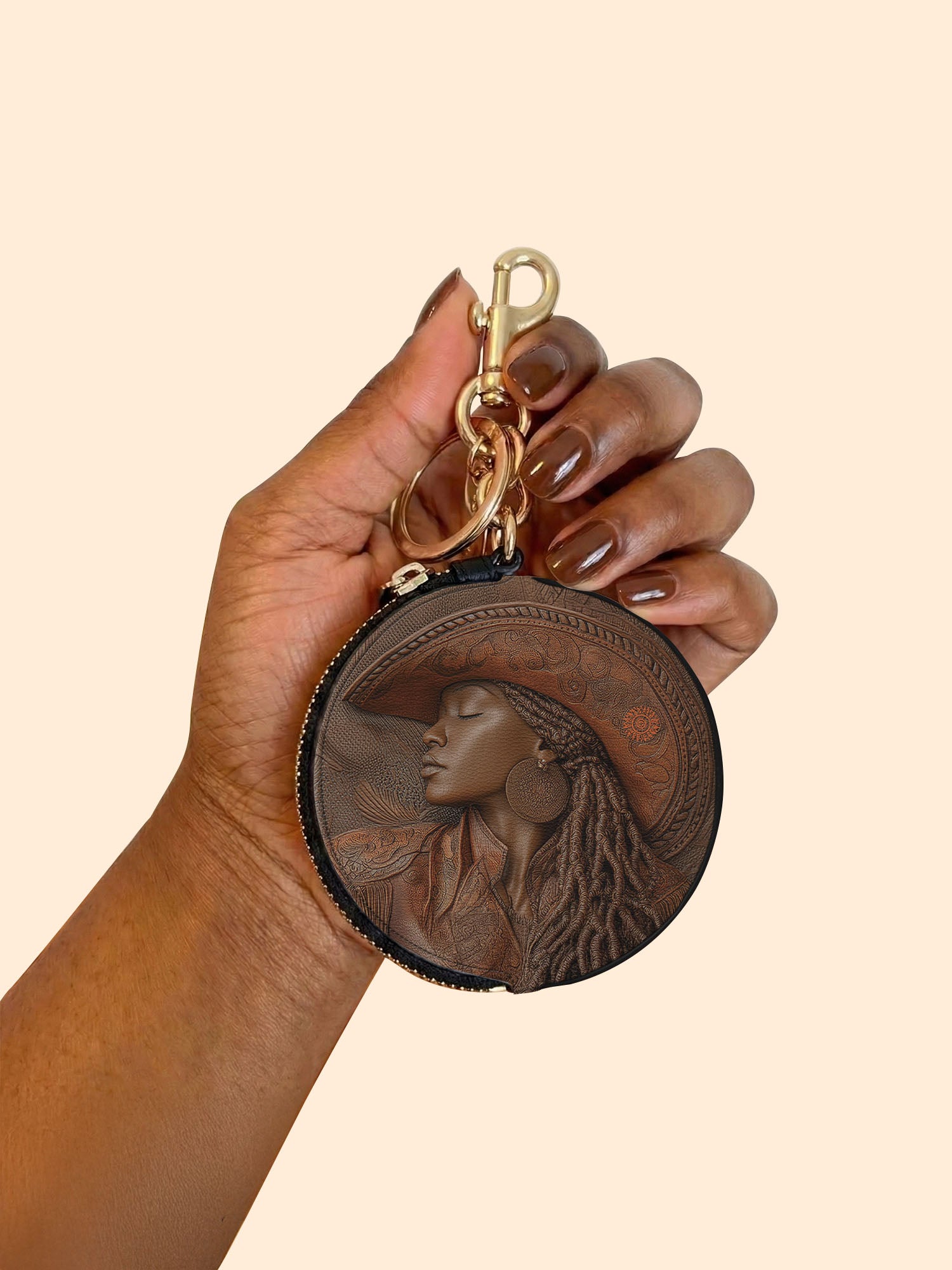 Cowgirl Vibes Circular Coin Pouch Bag Charm QR0TD301