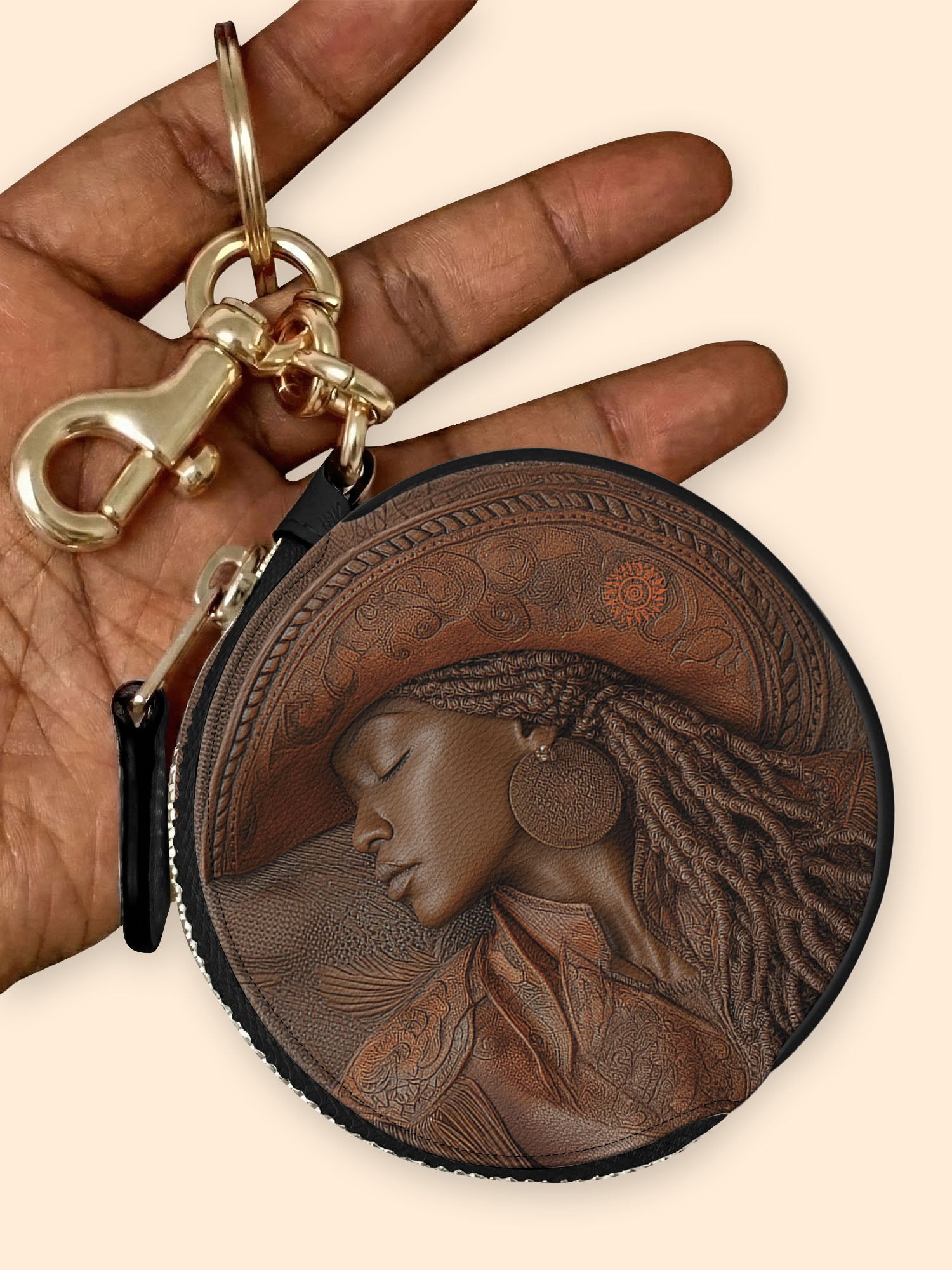 Cowgirl Vibes Circular Coin Pouch Bag Charm QR0TD301