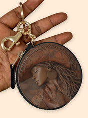 Cowgirl Vibes Circular Coin Pouch Bag Charm QR0TD301