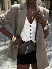 Crowned In Onyx Boxy Crossbody Bag QR0XD119