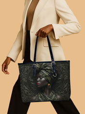 Obsidian Grace Leather Bucket Bag QR0XD977