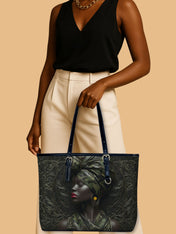 Obsidian Grace Leather Bucket Bag QR0XD977