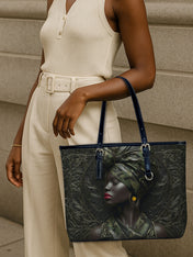 Obsidian Grace Leather Bucket Bag QR0XD977