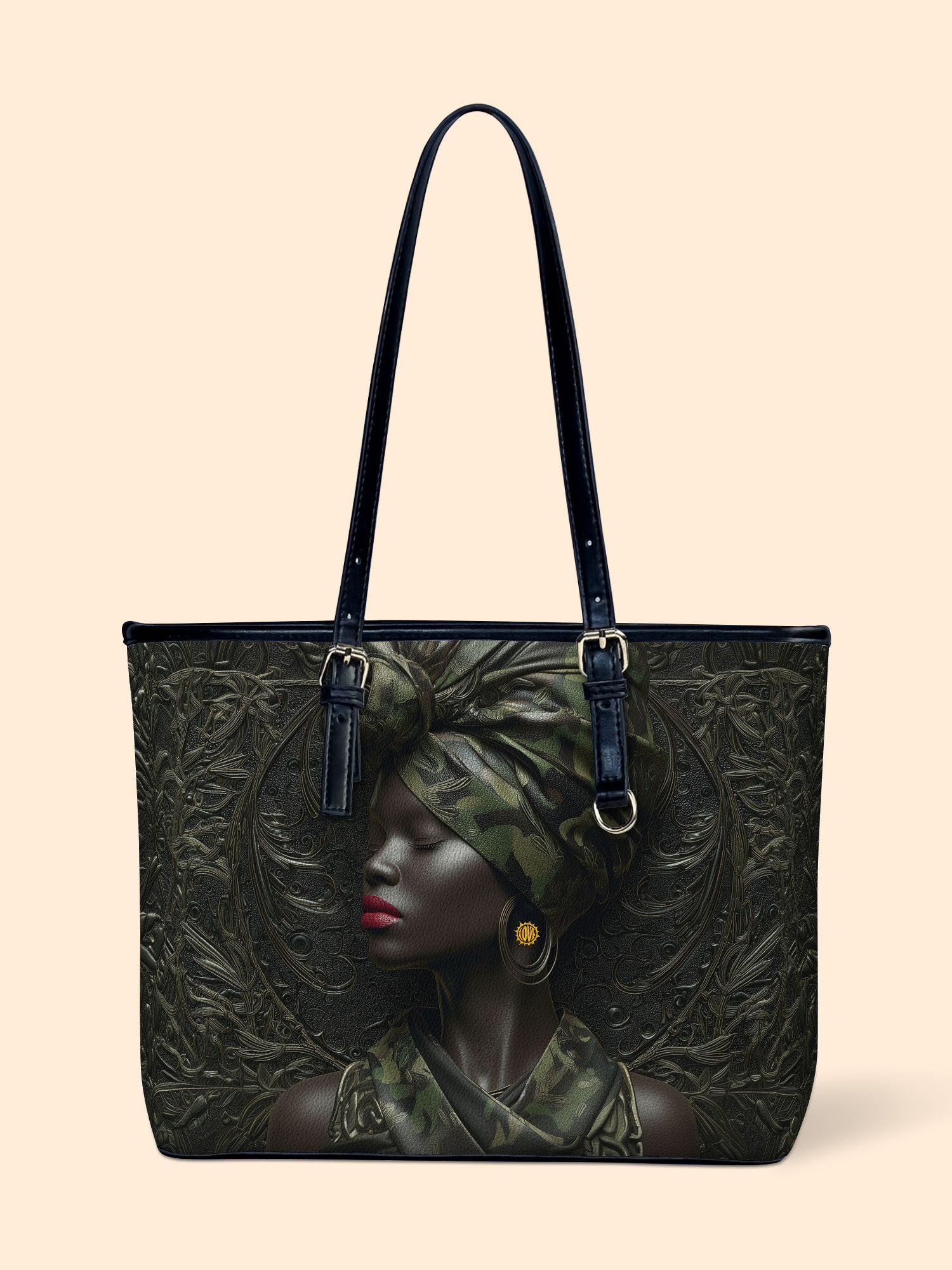 Obsidian Grace Leather Bucket Bag QR0XD977