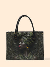 Obsidian Grace Premium Leather Handbag QR0XD972