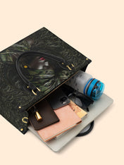 Obsidian Grace Premium Leather Handbag QR0XD972