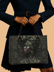 Obsidian Grace Premium Leather Handbag QR0XD972