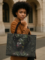 Obsidian Grace Premium Leather Handbag QR0XD972