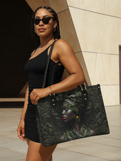 Obsidian Grace Premium Leather Handbag QR0XD972