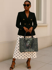Obsidian Grace Premium Leather Handbag QR0XD972
