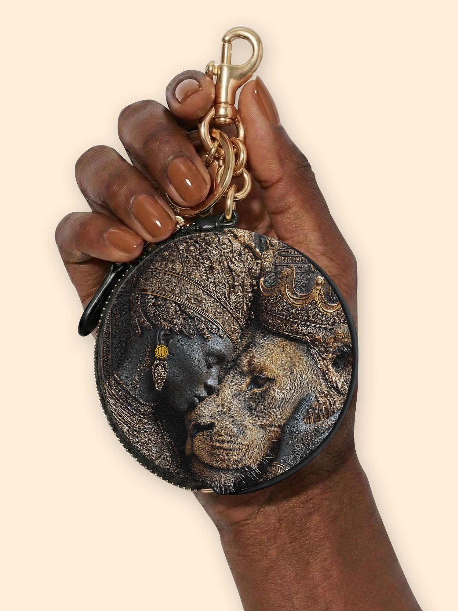 Desert Empress Circular Coin Pouch Bag Charm QR0HH148