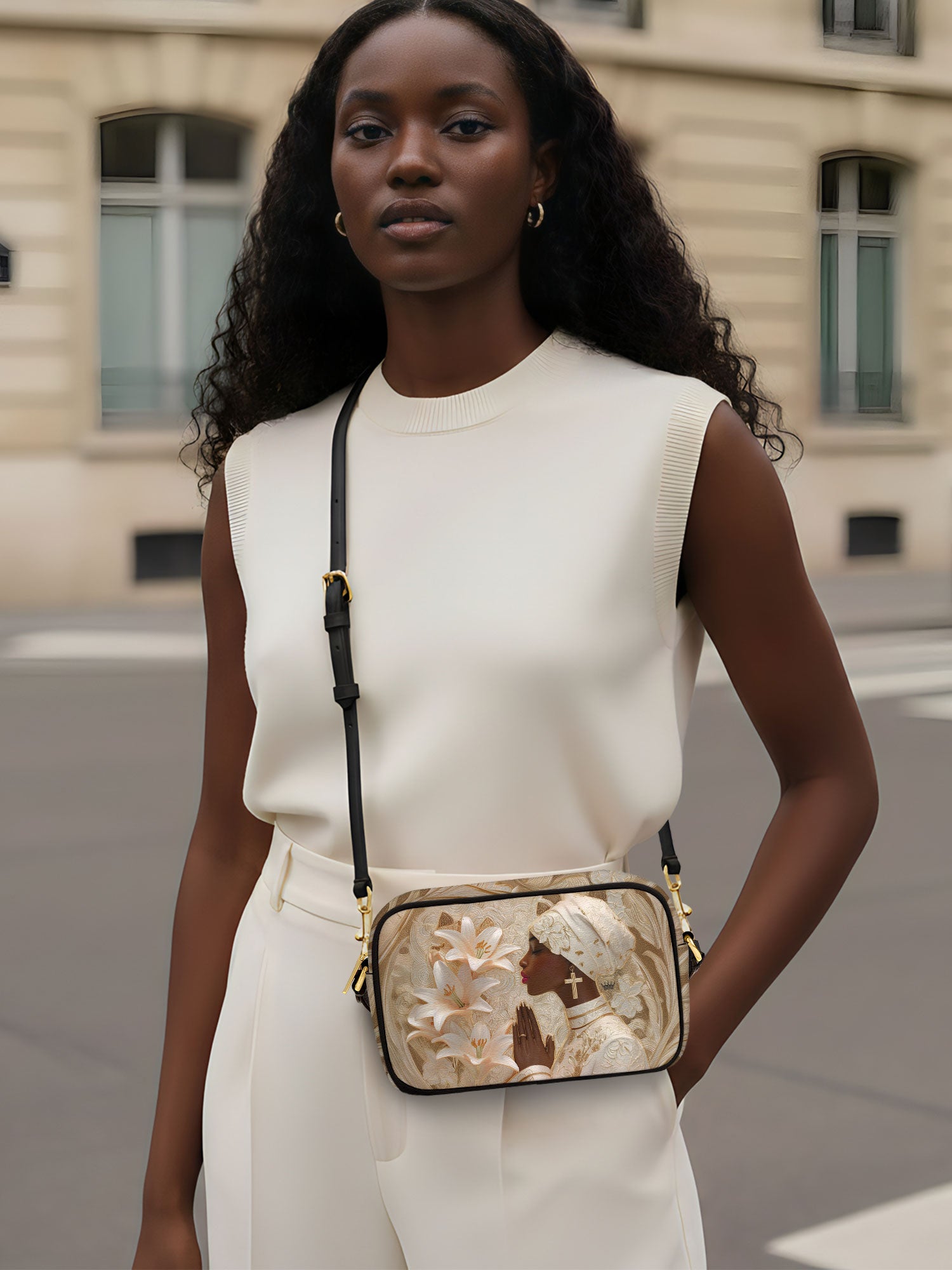 Divine Melanin Boxy Crossbody Bag QR0TD553