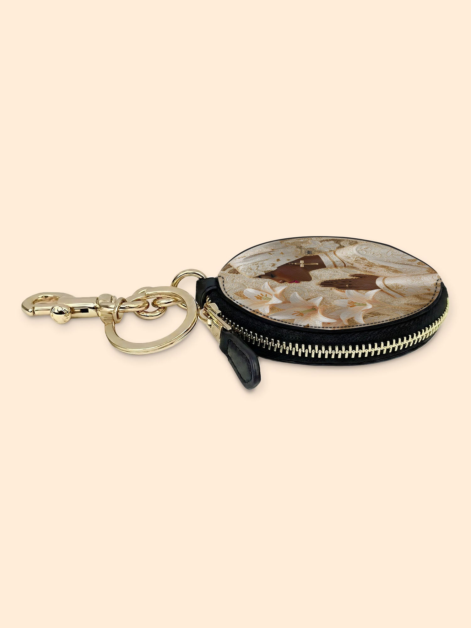Divine Melanin Circular Coin Pouch Bag Charm QR0TD553