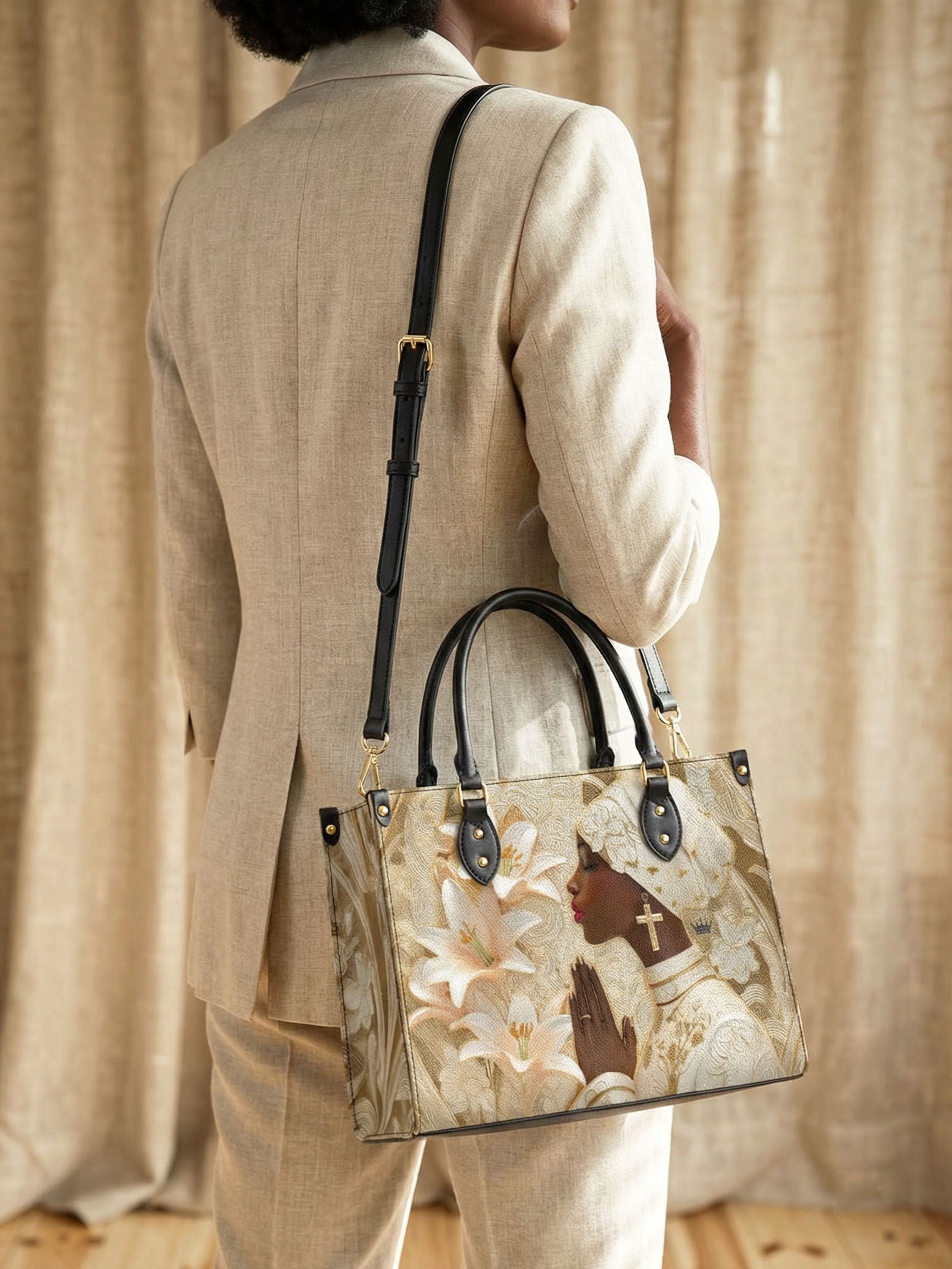 Divine Melanin Premium Leather Handbag QR0TD553