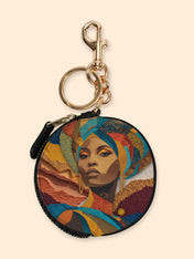 Ebony Charm Circular Coin Pouch Bag Charm QR0HH005