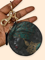 Emerald Grace Circular Coin Pouch Bag Charm QR0XD737