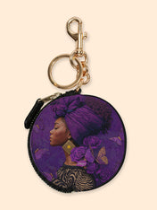Empress Purple Circular Coin Pouch Bag Charm QR0HH111