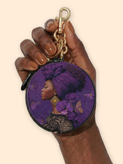 Empress Purple Circular Coin Pouch Bag Charm QR0HH111