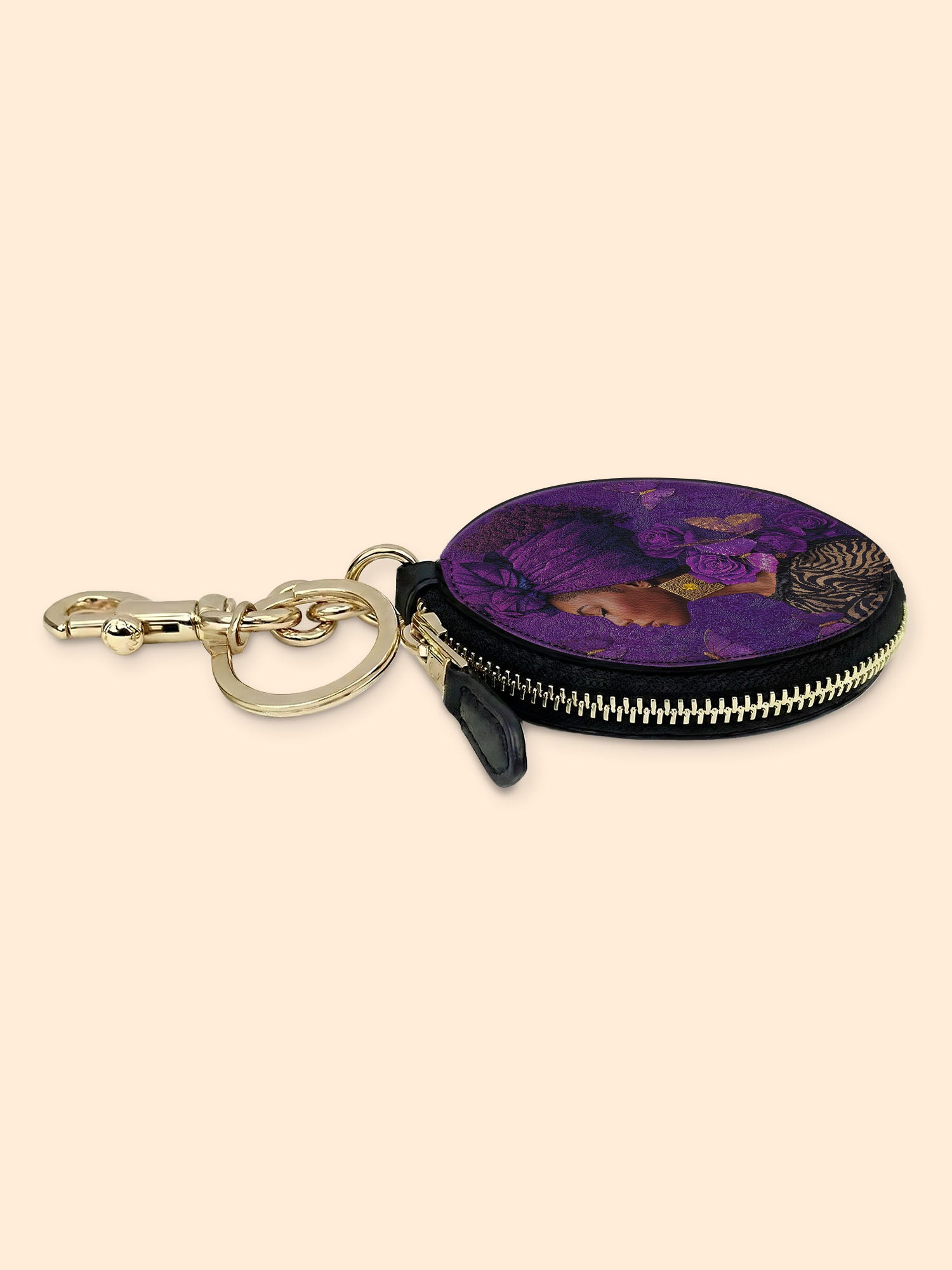 Empress Purple Circular Coin Pouch Bag Charm QR0HH111