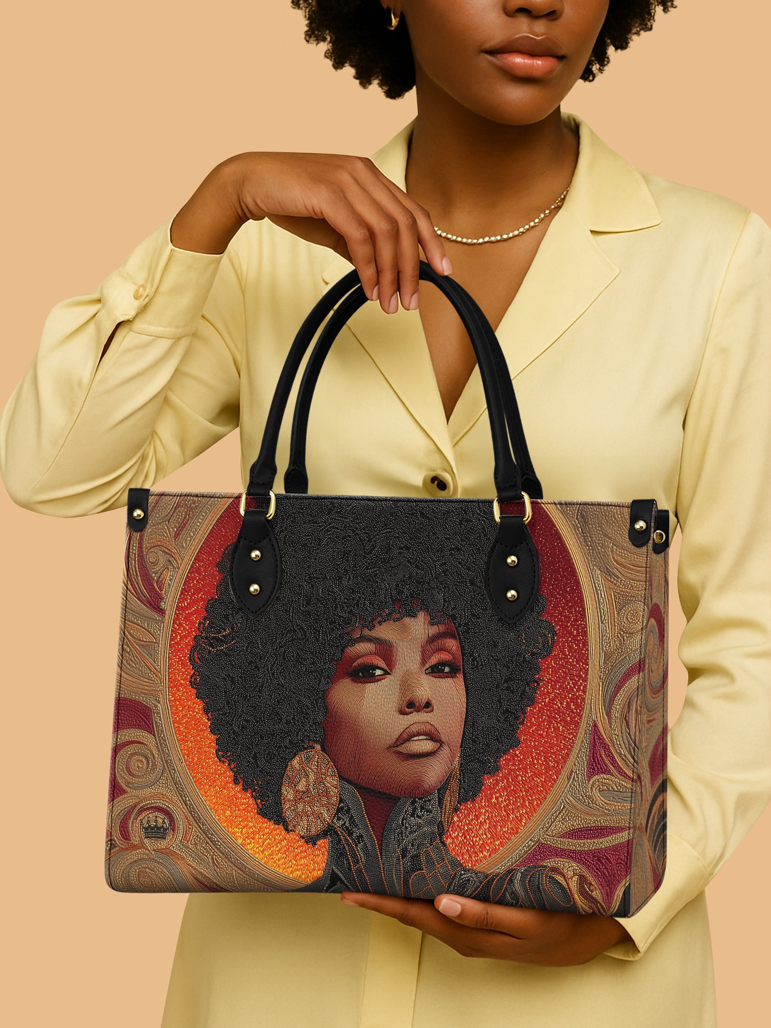 Melanin Muse Premium Leather Handbag QR0XD225