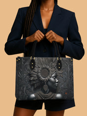 Black Orbit Premium Leather Handbag QR0XD243