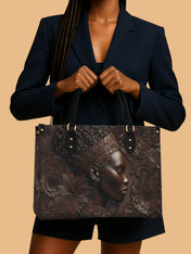 Crown Bloom Premium Leather Handbag QR0XD182