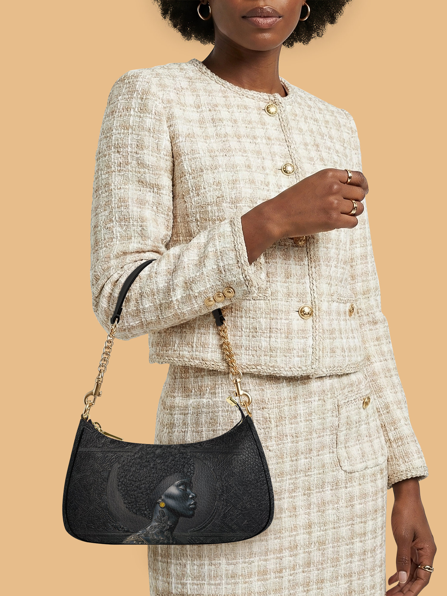 Crowned In Onyx Demi Crossbody Bag QR0XD119