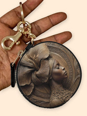 Floral Spirit Circular Coin Pouch Bag Charm QR0TV084