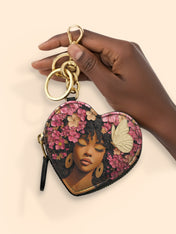 Maua Queen Heart Coin Pouch Bag Charm QR0HH055