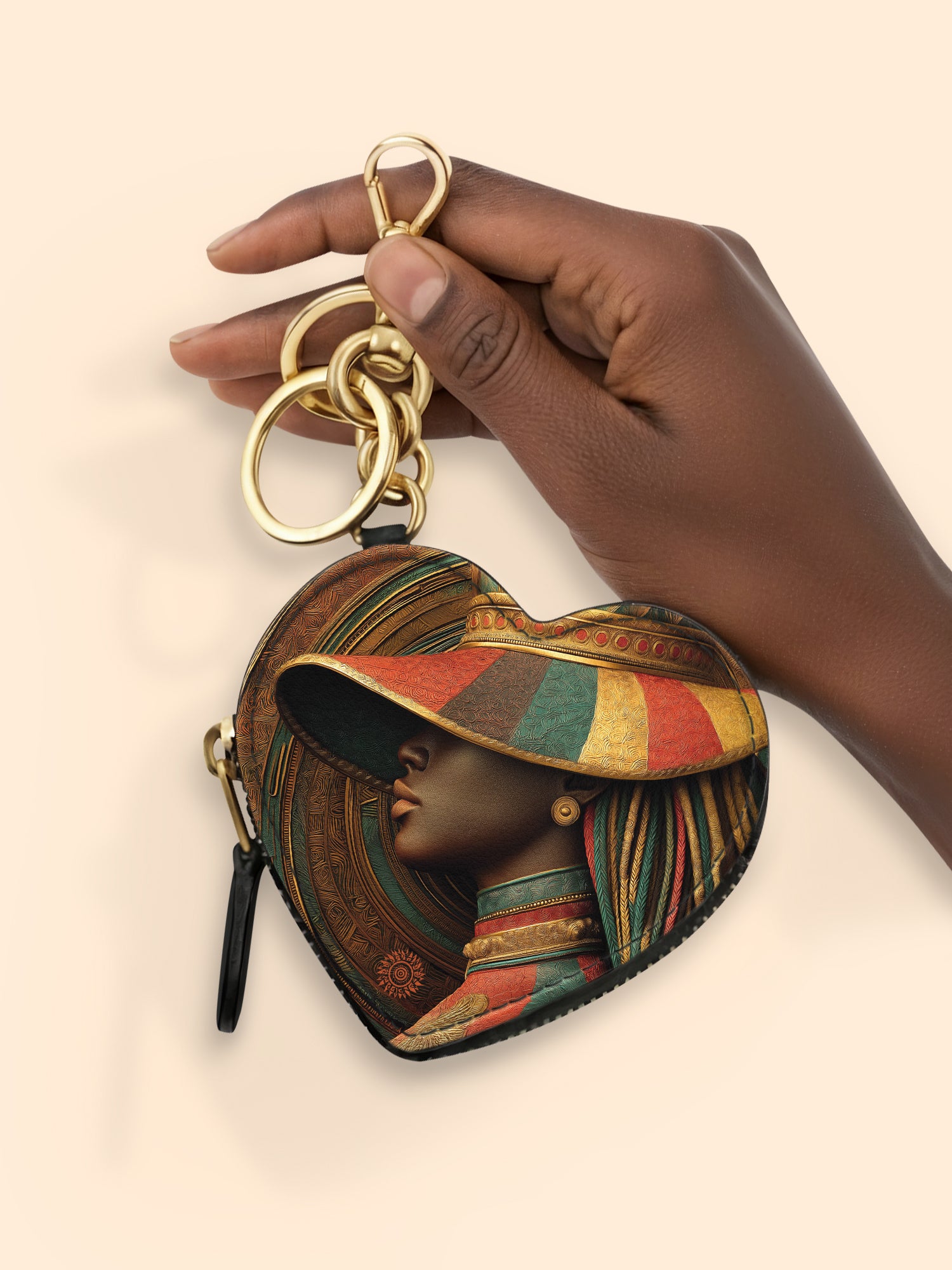 Veiled Pride Heart Coin Pouch Bag Charm QR0TV024
