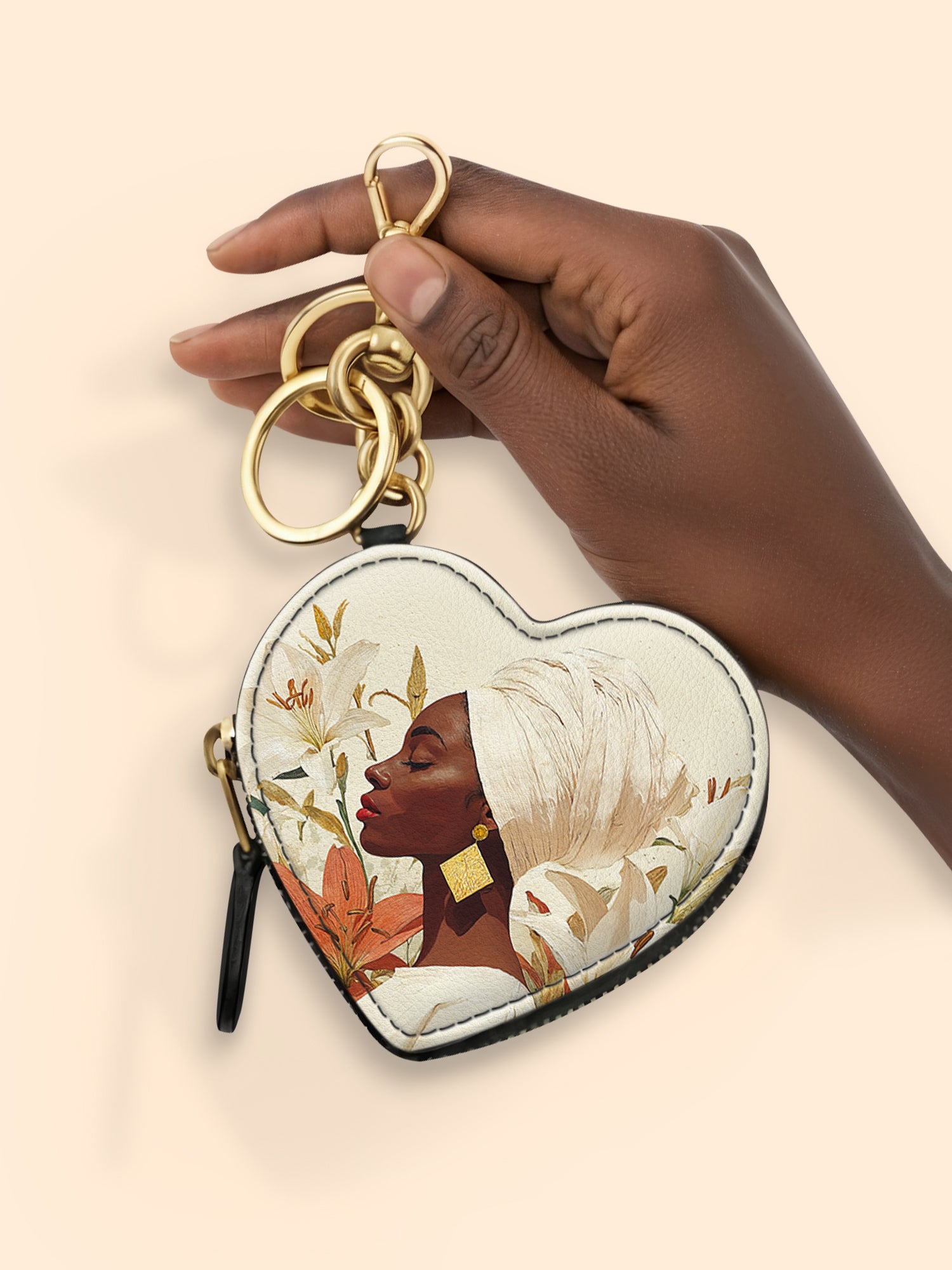 The Purity of Grace Heart Coin Pouch Bag Charm QR0HH160